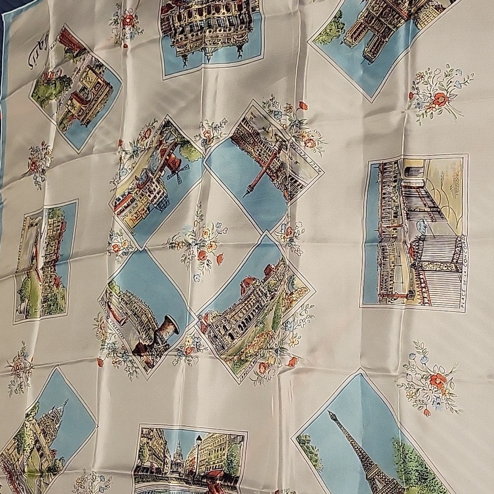 Source Unknown Map Print Scarf - Blue, Green, Red - Picture 11 of 16